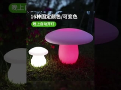 IP65 lampada a forma di fungo impermeabile luce di giardino PE plastica illuminata