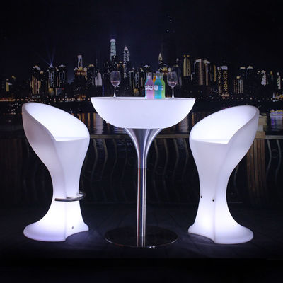 Tavoli da cocktail senza fili illuminati Sedie telecomando per festa