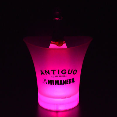 Venditore caldo, secchio di ghiaccio di plastica a led per champagne.