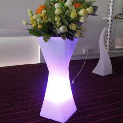 Ricaricabile Single LED illuminato torto vaso da fiori colore personalizzato