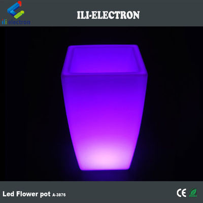 Cina Fornitore Outdoor LED illuminato quadrato pianta illuminato vaso 80000h durata della batteria