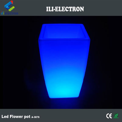Cina Fornitore Outdoor LED illuminato quadrato pianta illuminato vaso 80000h durata della batteria