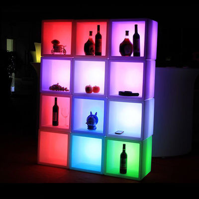 Ricaricabile Acqueproof Plastic LED Quadrato Ice Bucket per Pub