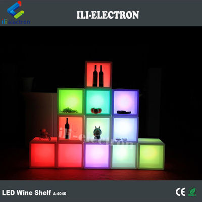 Ricaricabile Acqueproof Plastic LED Quadrato Ice Bucket per Pub