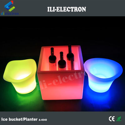 Ricaricabile Acqueproof Plastic LED Quadrato Ice Bucket per Pub