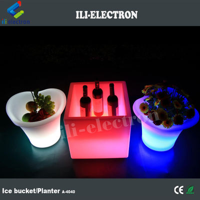 Ricaricabile Acqueproof Plastic LED Quadrato Ice Bucket per Pub