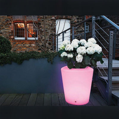 Plastico a LED illuminato a controllo remoto, vaso da fiore / piantatrice / secchio di ghiaccio