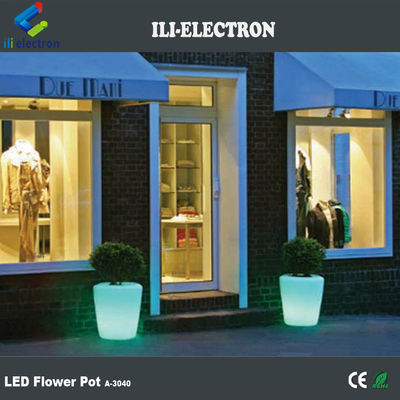 Plastico a LED illuminato a controllo remoto, vaso da fiore / piantatrice / secchio di ghiaccio