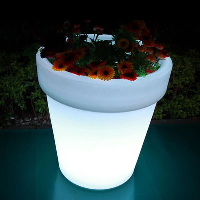 Piantatrice di luci a LED ricaricabili, piantatrici illuminate all' esterno rotonde che cambiano colore