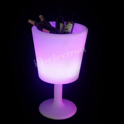 Coppa di ghiaccio a LED in plastica senza fili 16 colori di cambio per lo champagne