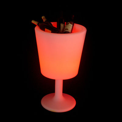 Controllo wireless luccicante secchio di ghiaccio in plastica a led con supporto per interni ed esterni