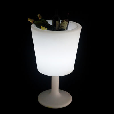 Controllo wireless luccicante secchio di ghiaccio in plastica a led con supporto per interni ed esterni