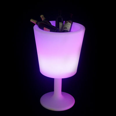 Controllo wireless luccicante secchio di ghiaccio in plastica a led con supporto per interni ed esterni