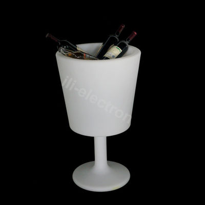 Controllo wireless luccicante secchio di ghiaccio in plastica a led con supporto per interni ed esterni