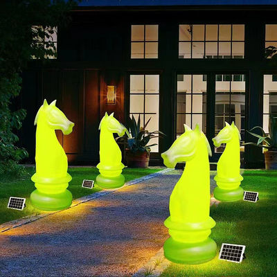 Cavallo di mare Cambiare forma colore luce da giardino luce a LED di plastica ricaricabile