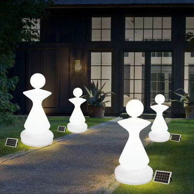Lampade da giardino a forma di scacchi a LED ricaricabili in plastica AC 85-265V