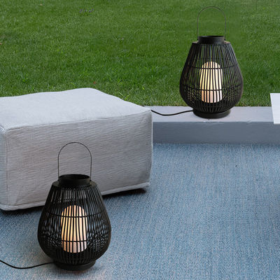 IP44 Lanterne da giardino in rotano impermeabili per pavimenti esterni