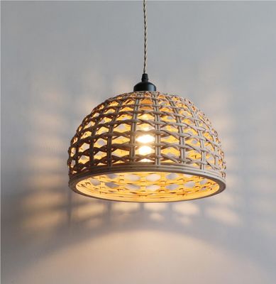 Vintage Creative Bambù Rattan Lampada Ombra Per Sala Da Pranzo Interno