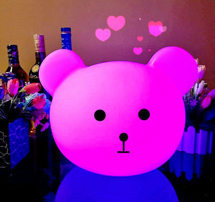 Fabbrica vendita calda orso forma colorata led luci notturne
