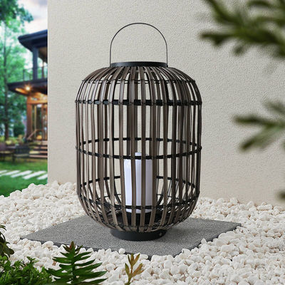 Lanterna da esterno in rotino decorativo, lampada in rotino tessuto 3500K per l' atmosfera