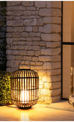 Lanterna da esterno in rotino decorativo, lampada in rotino tessuto 3500K per l' atmosfera