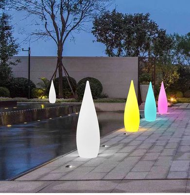 Lampade da terra a LED di plastica per la decorazione di giardini all'aperto