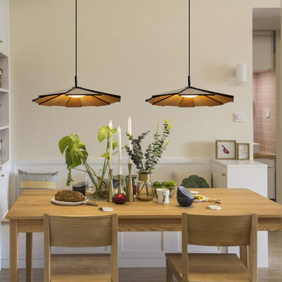 Di buona qualità pendente murale interno bambù legno camera da letto rattan lampada ombra lampade fatte a mano