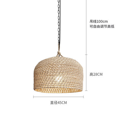 3500K Creative Rattan Pendant Light Switch Control Per Soggiorno