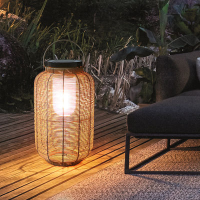 Luci solari in rotino decorativo, lampada di rotino per l' esterno.