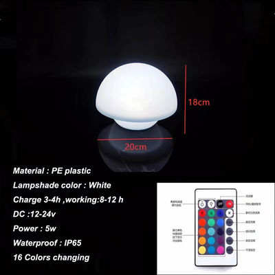 Lampada da tavolo a forma di fungo ricaricabile 4100K Bianco neutro