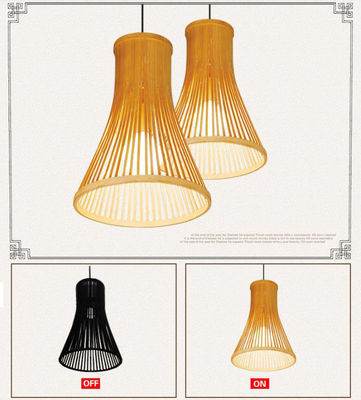 Lampada di rattan personalizzata, lampada di bambù in tessuto nordico per illuminazione interna