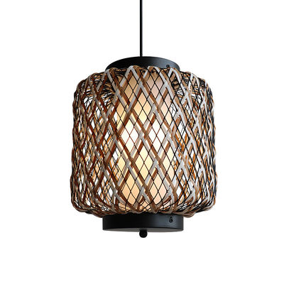 Luce decorativa di rattan, candelabro di rattan resistente all' acqua.