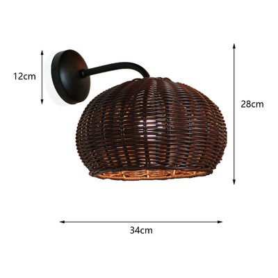Leggete a mano Luci da parete di rotano Sconce Forma rotonda impermeabile per esterni