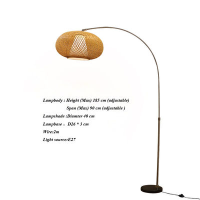 Controllo dell'interruttore di luci di bambù a rattan a LED dimmabile