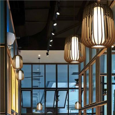 Nodic Rattan Pendant Light Chandelier Switch Control per la decorazione domestica