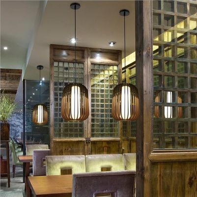 Nodic Rattan Pendant Light Chandelier Switch Control per la decorazione domestica
