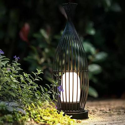 Lampada da terra di rotino resistente all' acqua per balcone esterno di villa