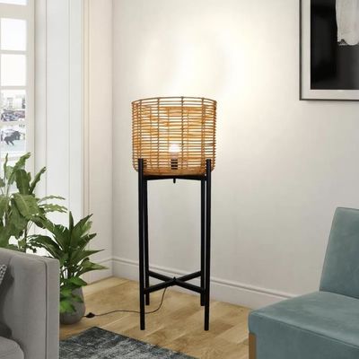 Lampade da terra in rotino a 4 zampe per l'atmosfera del soggiorno