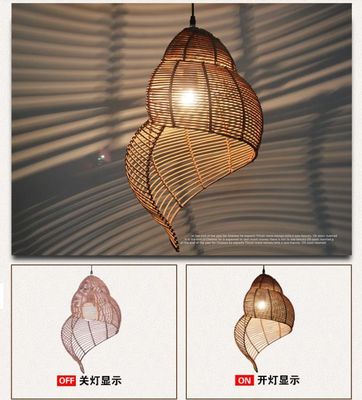 Asia sud-orientale campo lumaca design lampada a candelabro di rattan