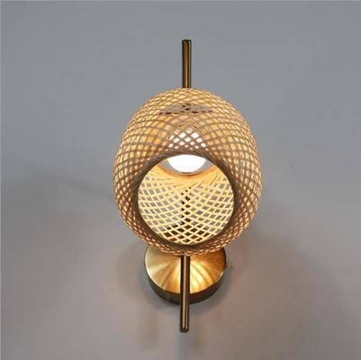 lussuosa lampada da parete di bambù tessuto - lampada da corridoio di bambù - lampada da rattan di bambù appesa