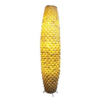 Lampada di rattan per pavimento in bambù 3500K per soggiorno residenziale