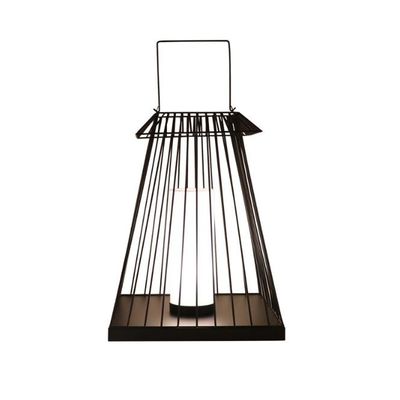Lampa di lanterna da pavimento creativa di rotino E27 base per giardino esterno