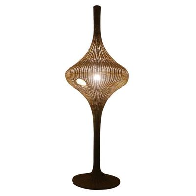 Lampada da pavimento in rotino moderna E27 base per salotto hotel