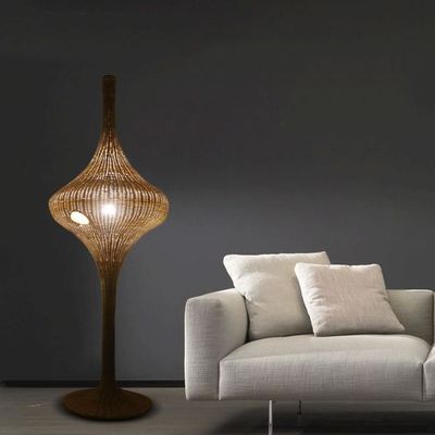 Lampada da pavimento in rotino moderna E27 base per salotto hotel