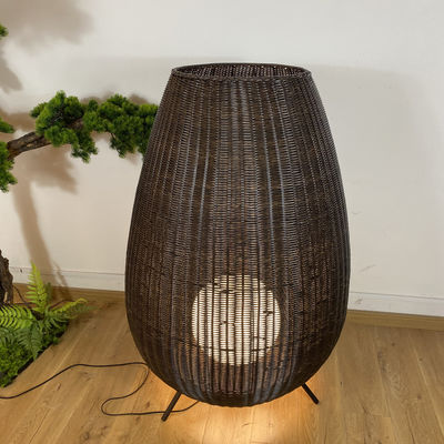 Lampada da pavimento di rotino di lusso personalizzata, Luce da pavimento creativa in vetro per interni