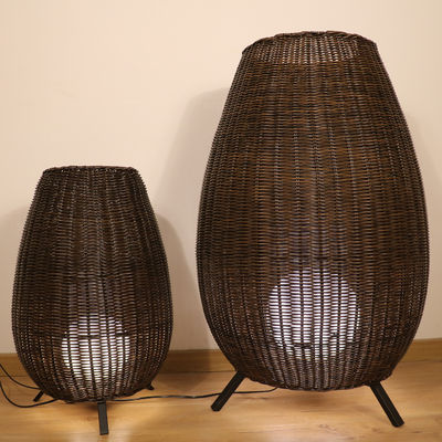 Lampada da pavimento di rotino di lusso personalizzata, Luce da pavimento creativa in vetro per interni