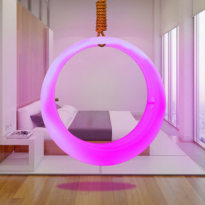 Sedie per la decorazione del patio, altalene a LED, luce ad anello a LED