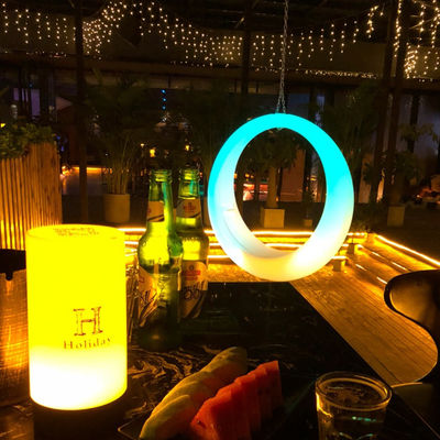 Sedie per la decorazione del patio, altalene a LED, luce ad anello a LED