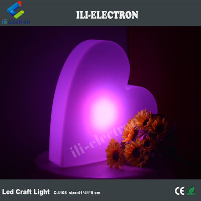Luci di piscina di plastica, luci di cuore a LED, colorate, ricaricabili.