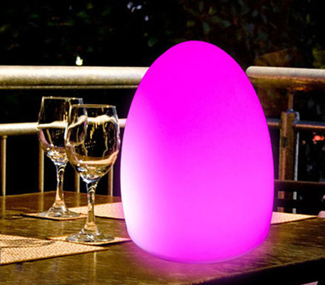 lampada da tavolo a led in plastica a forma di uovo